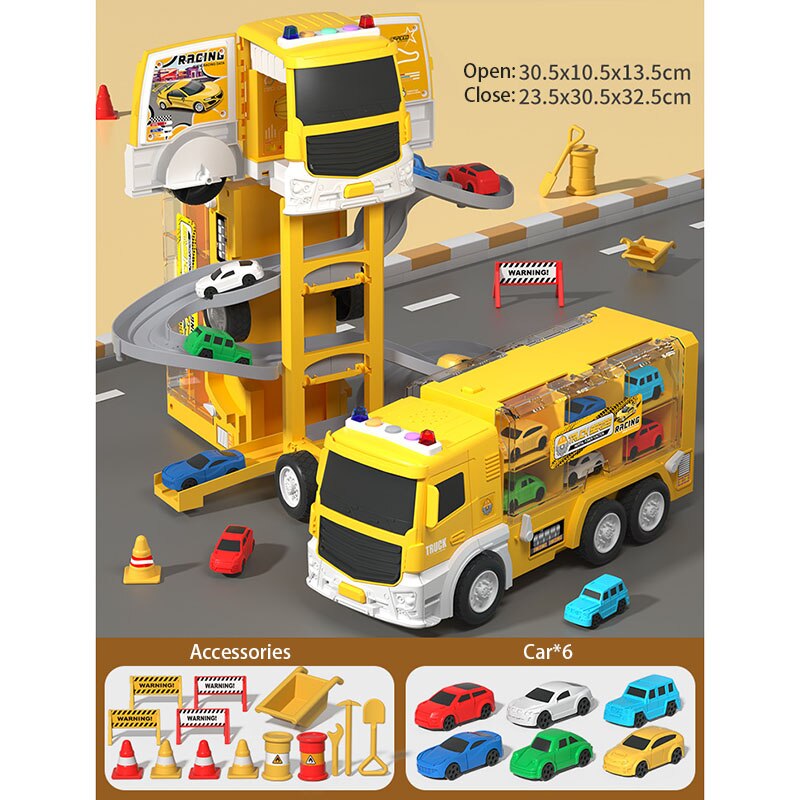 Transforming Truck Building Car Race Toy - Image 5