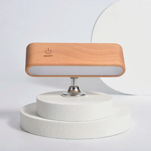Rotatable Magnetic Wooden Rechargeable LED Night Lamp - Image 0