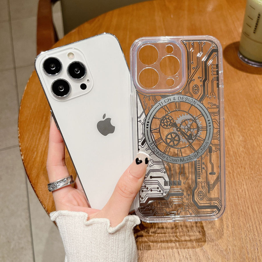 Transparent Mechanical Clock Magsafe iPhone Case - Image 2