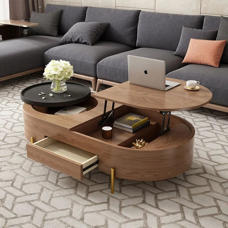 American Style Wooden Nordic Space Saving Coffee Table - Image 1