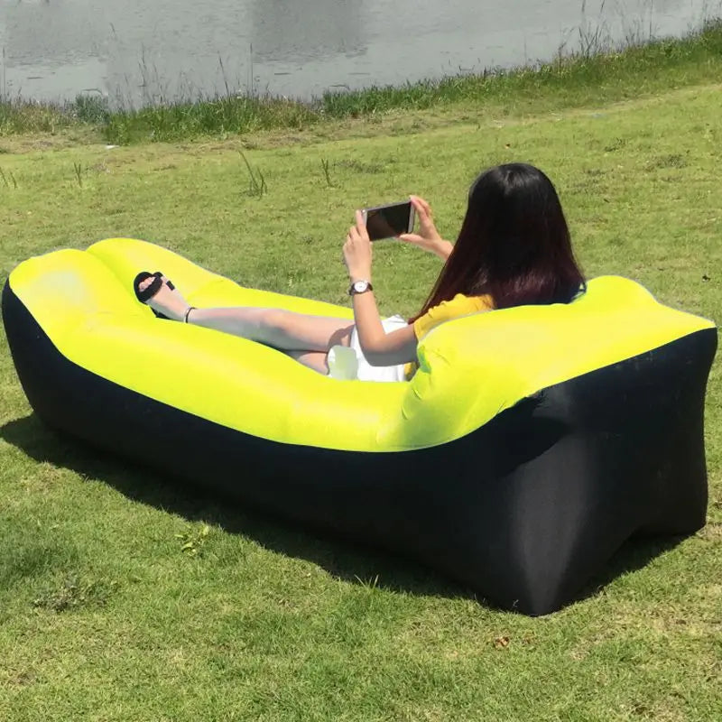 Portable Inflatable Outdoor Air Sofa Bed Lounger - Image 0