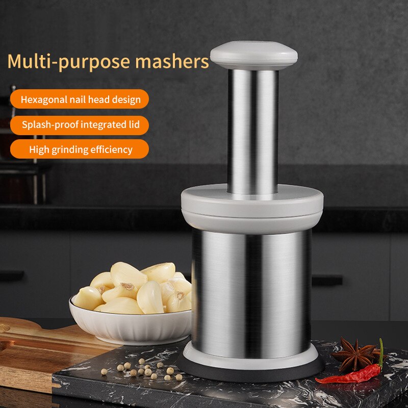 Easy Food Stainless Steel Garlic Grinder - Image 5