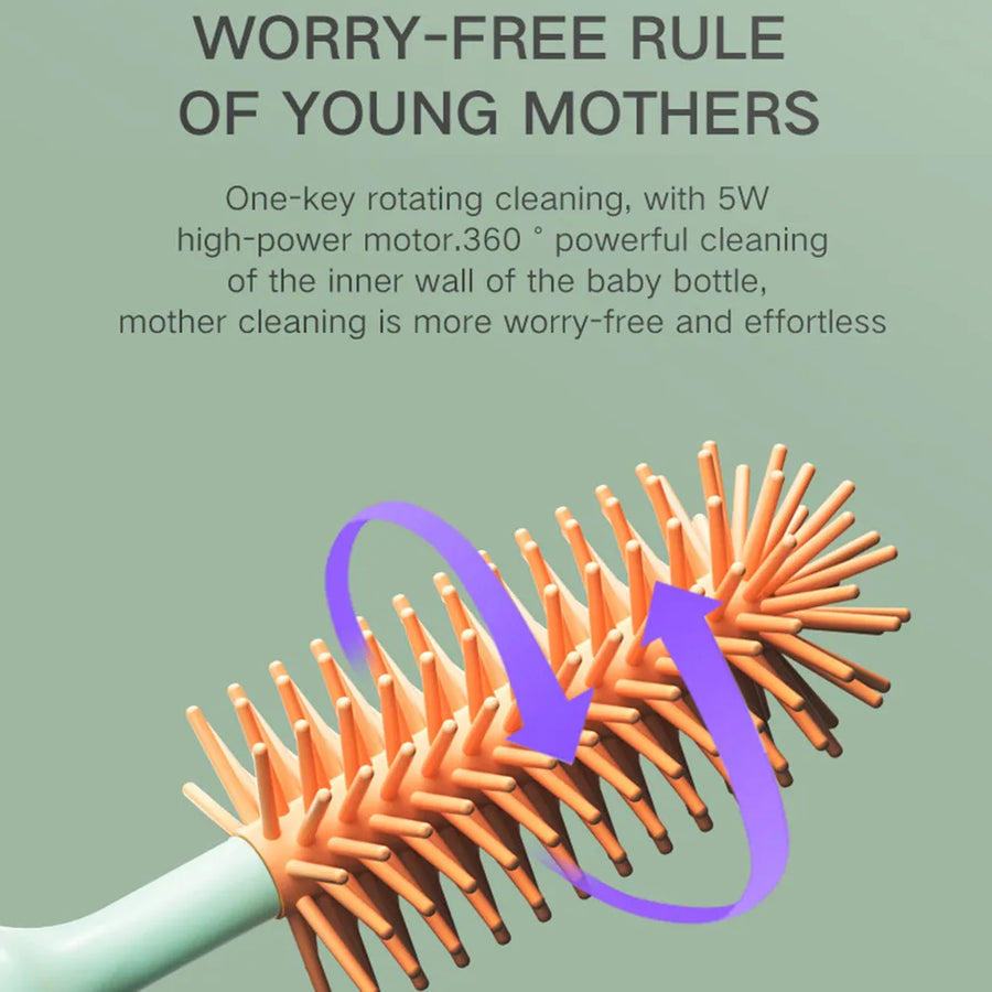 Electric Rotating Silicone Bottle Cleaner Set - Image 6