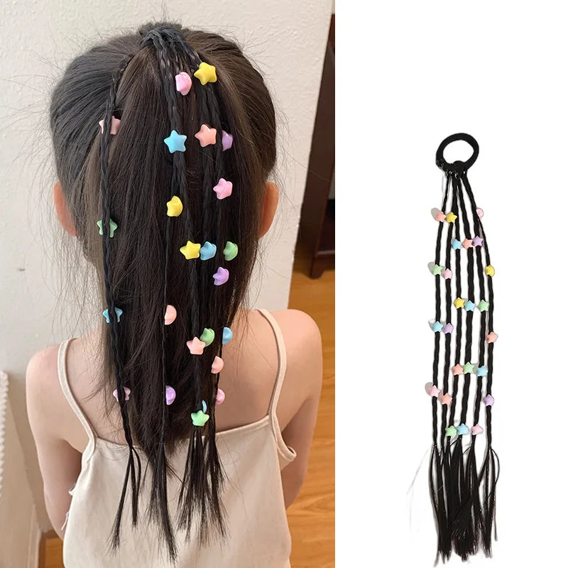 Floral Charm Ponytail Kids Hair Bands - Image 3