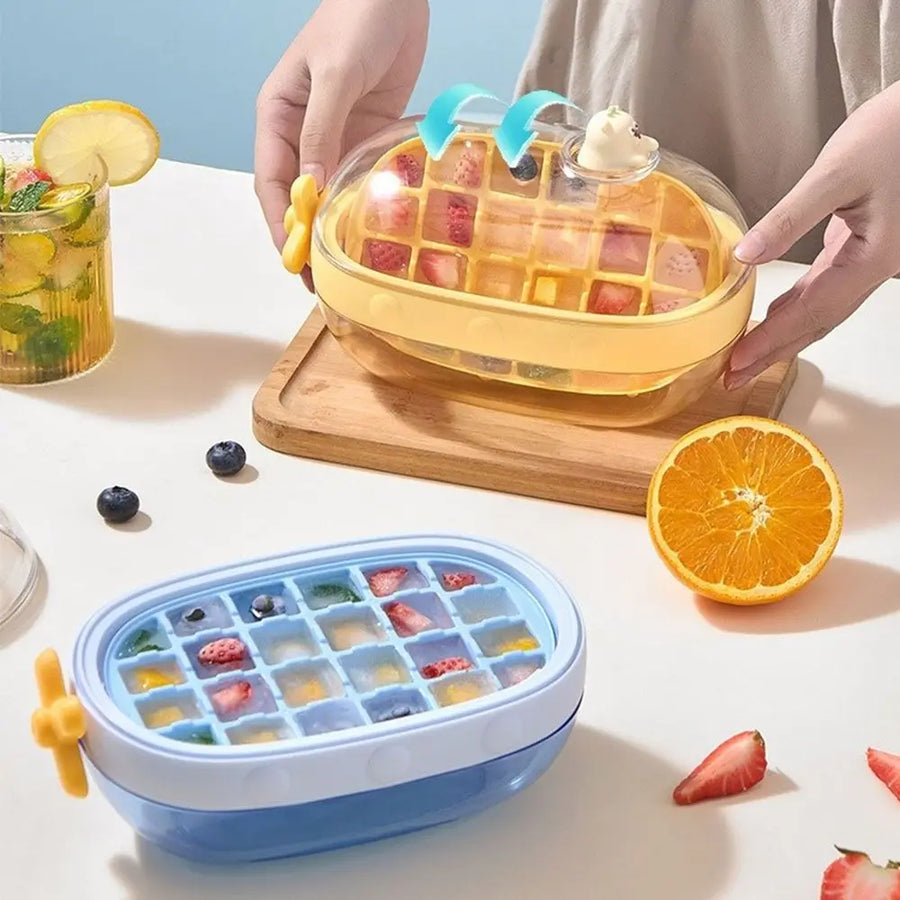 Cute Cartoon Rotating Knob Ice Cube Tray - Image 1