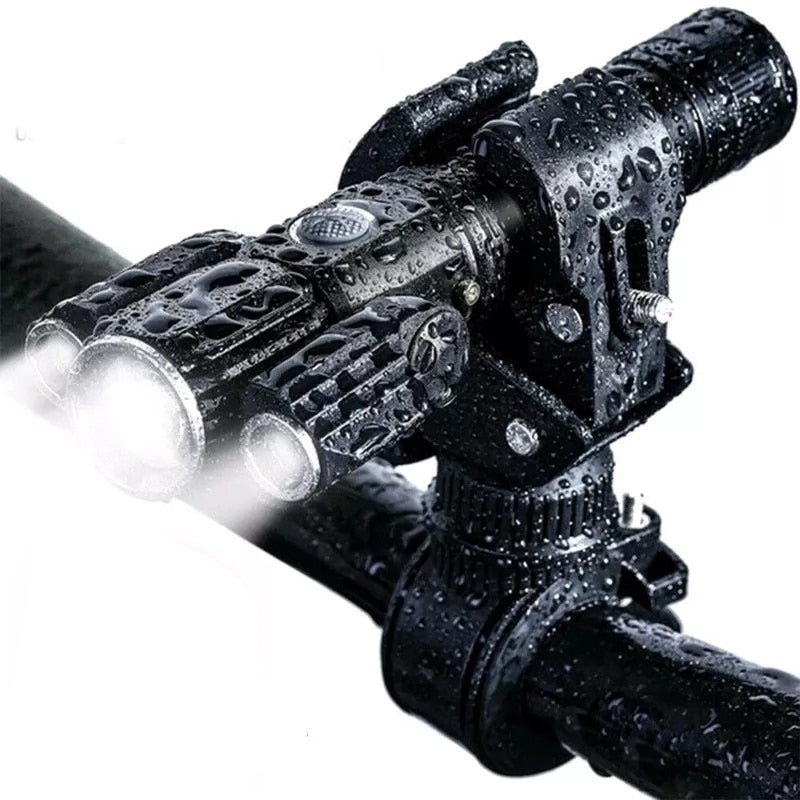Three Head Rechargeable Rotatable Flashlight - Image 0