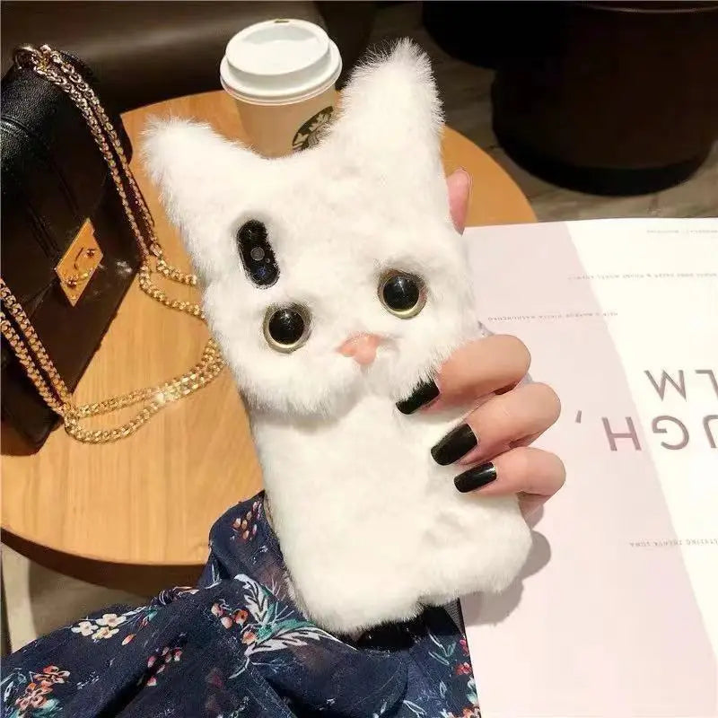 Fluffy Cat Warm Plush Fluffy iPhone Case - Image 6
