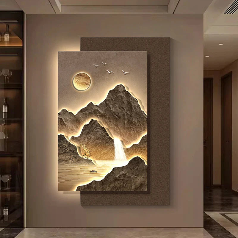 Mountain Landscape Modern Wall Art - Image 1
