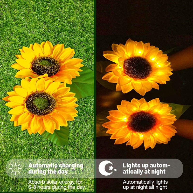 Sunflower Waterproof Solar Led Garden Lights - Image 4
