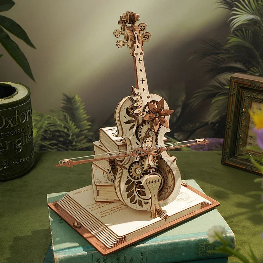3D Magical Mechanical Wooden Cello Puzzle - Image 3