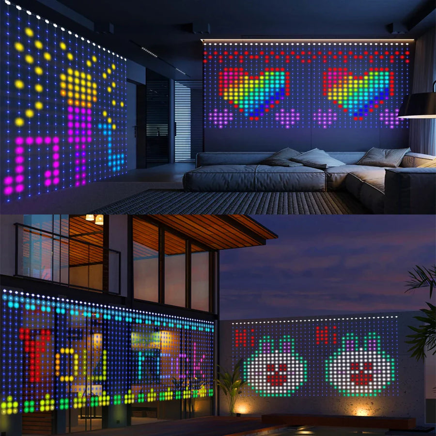 Musical RGB Curtain Garland LED Window Lights - Image 5