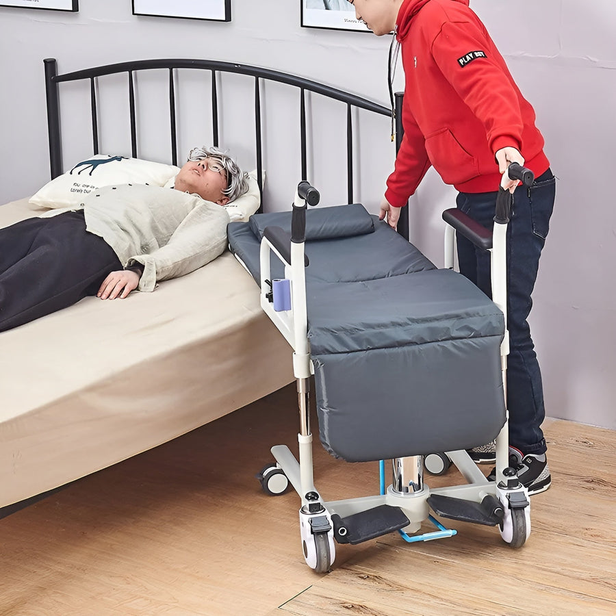 Height Adjustable Armrest Patient Transfer Mobility Chair - Image 1