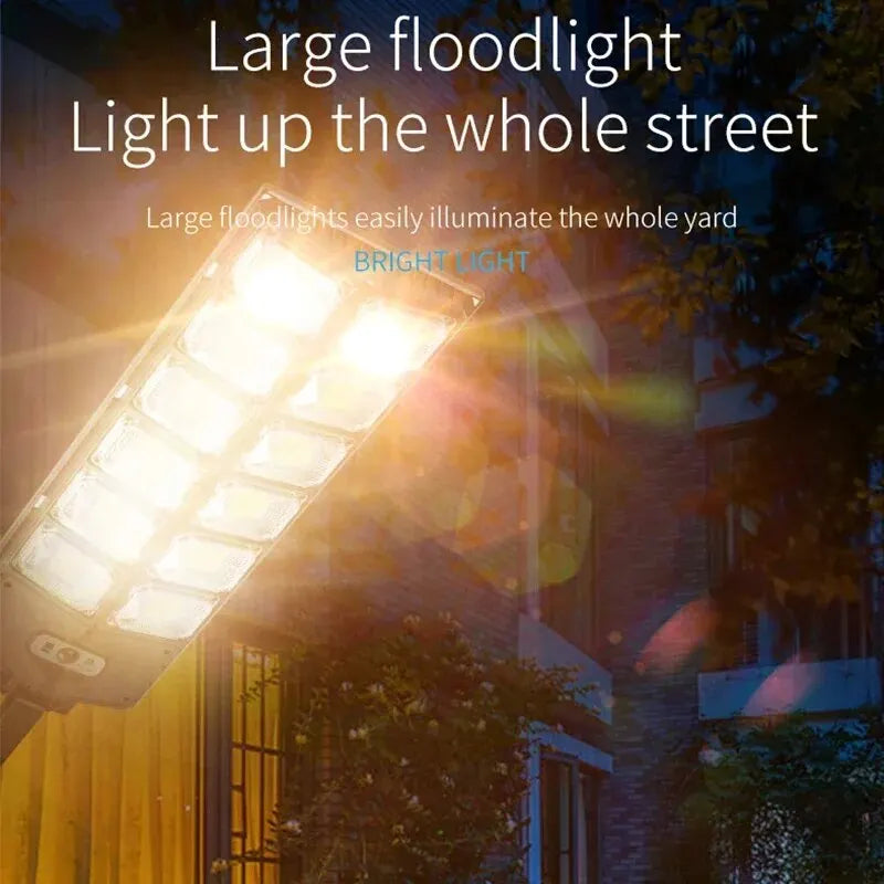 Solar LED Motion Sensor Wall Lamp Remote Control Garden Light - Image 2