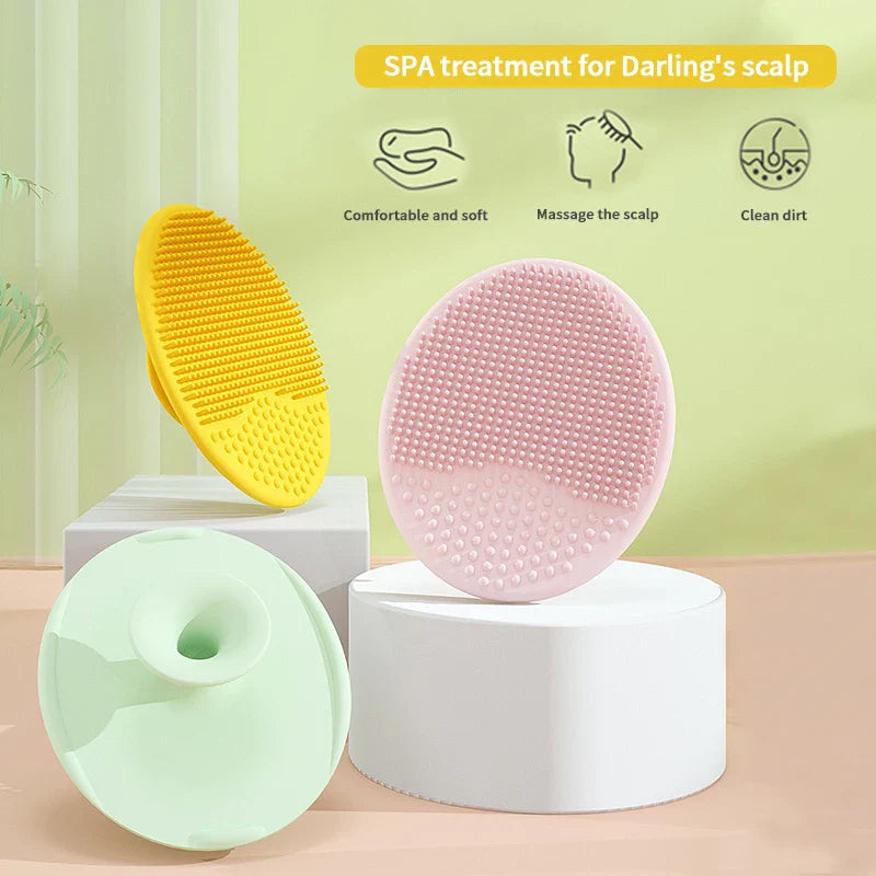 Infant Bathing Silicone Gentle Head Massage Brush Comb - Image 1