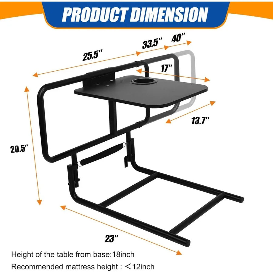Elderly Bed Safety Rail Folding Table - Image 3
