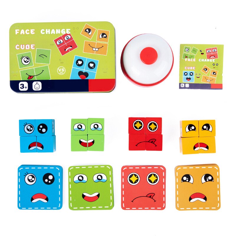 Expressive Face Montessori Cube Game - Image 4
