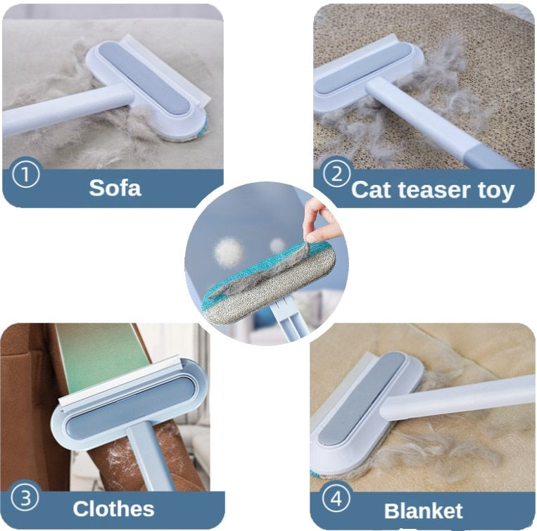 3in1 Pet Hair Lint Remover Window Cleaner Brush - Image 1