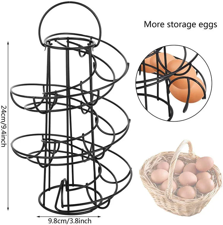 Spiral Rolling Egg Dispenser Rack - Image 3