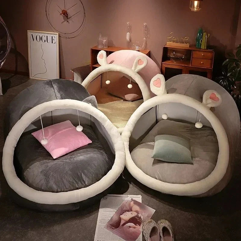 Rabbit Nest Comfy Plush Lazy House Tent - Image 1