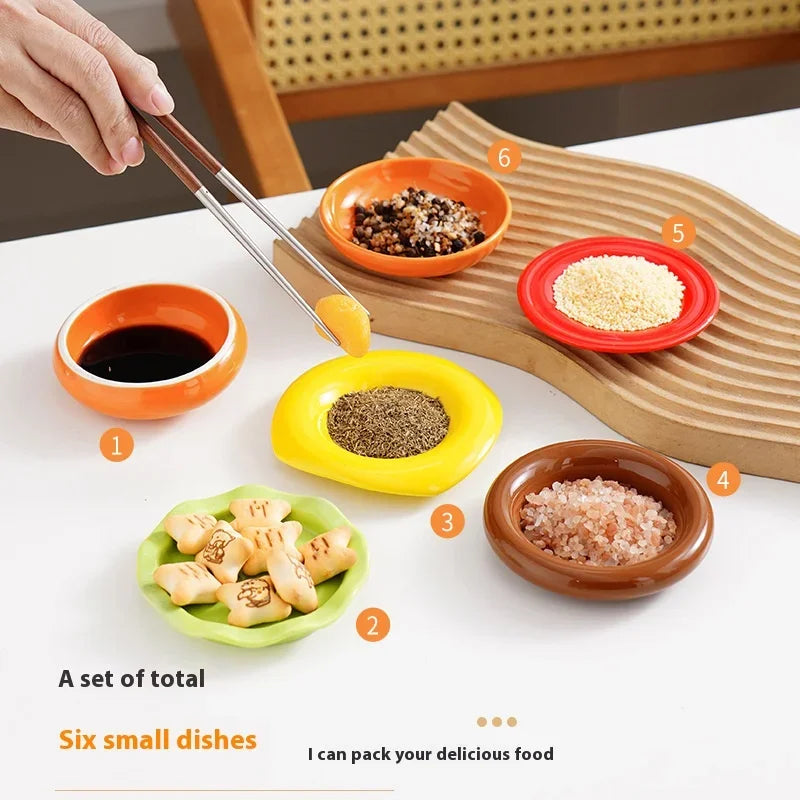 Mini Stacked Hamburger Ceramic Plate Set - Image 2