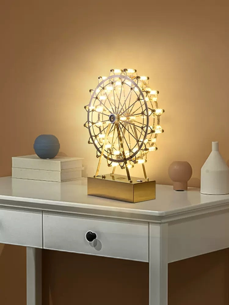 Colorful Rotating Wheel Table Lamp - Image 1