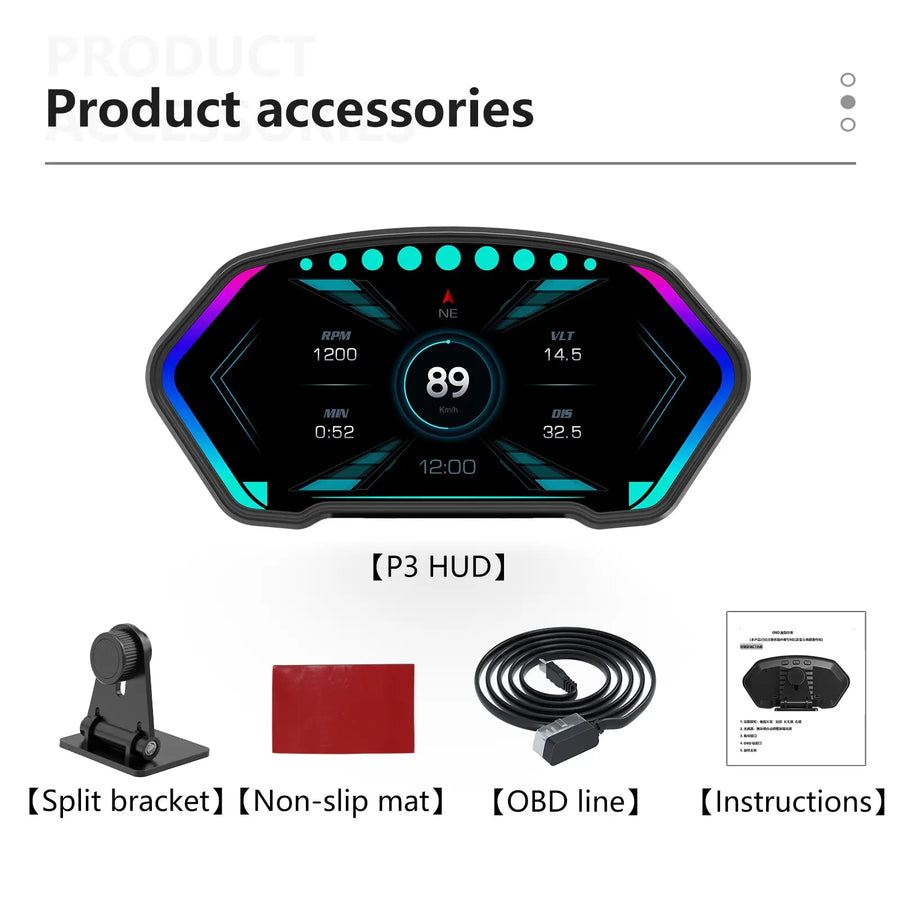 Digital Car Head-Up Crystal Display Speedometer - Image 6