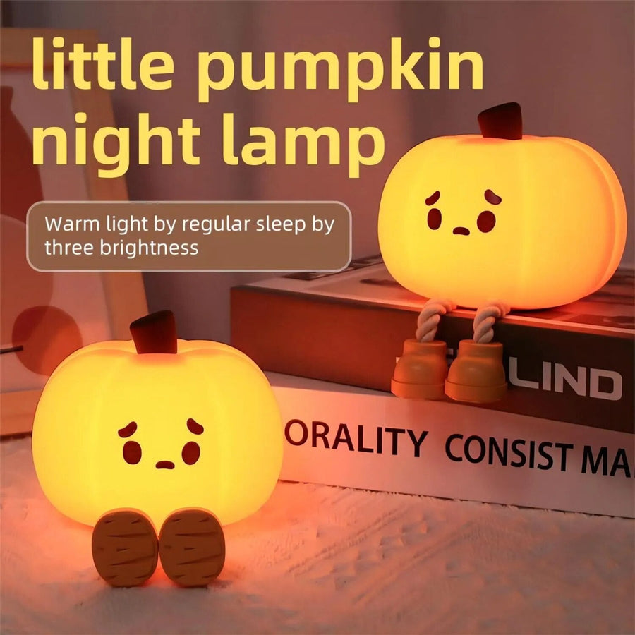 Sad Pumpkin Touch Sensor Lamp Decor - Image 2
