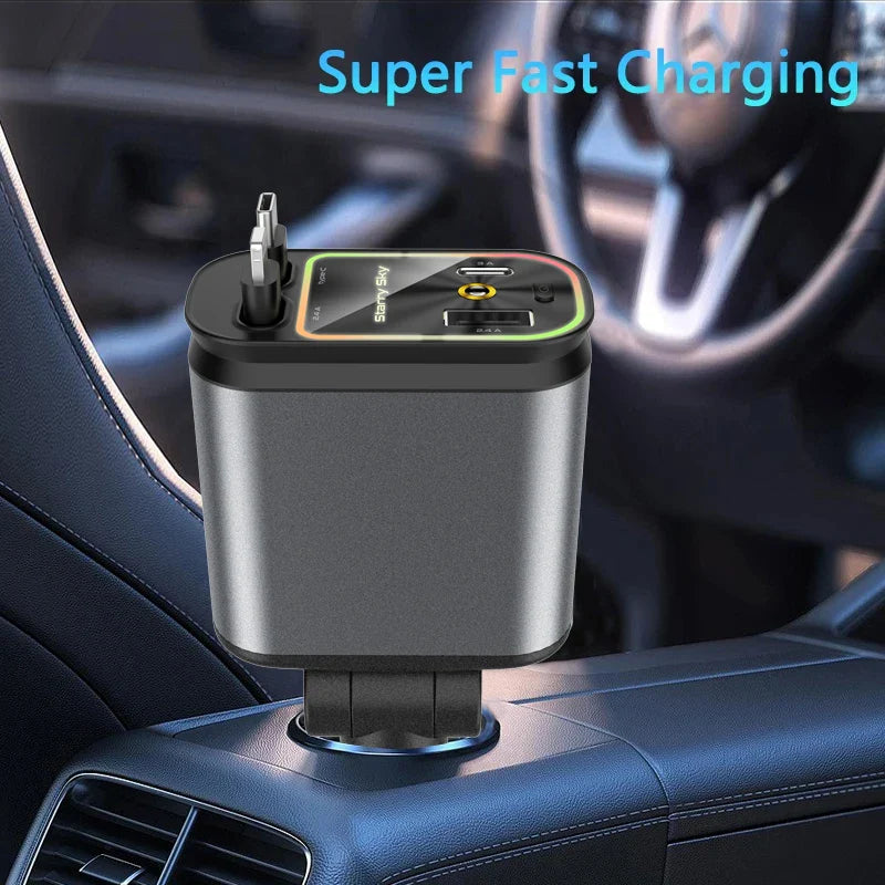 Starry Sky Retractable Cable Car Projector Charger - Image 4
