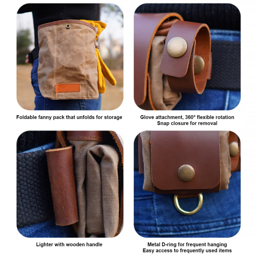 Vintage Foldable Outdoor Hiking Large Waist Bag - Image 3