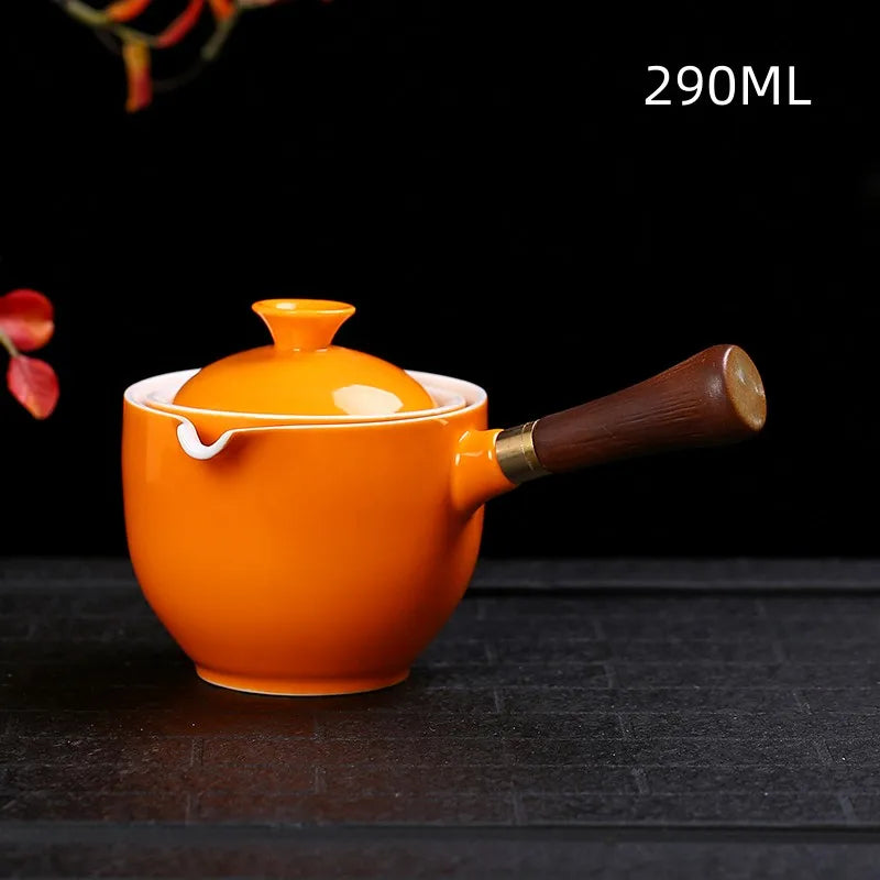 Traditional Harmony Ceramic Rotating Teapot - Image 5