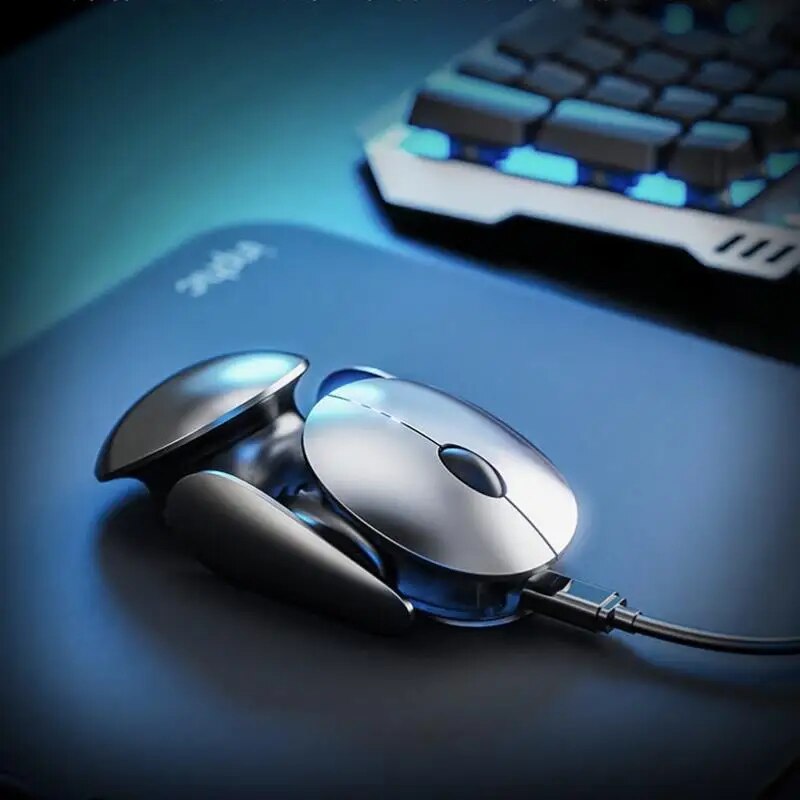 Aluminum Space Ship Wireless Gaming Mouse - Image 0