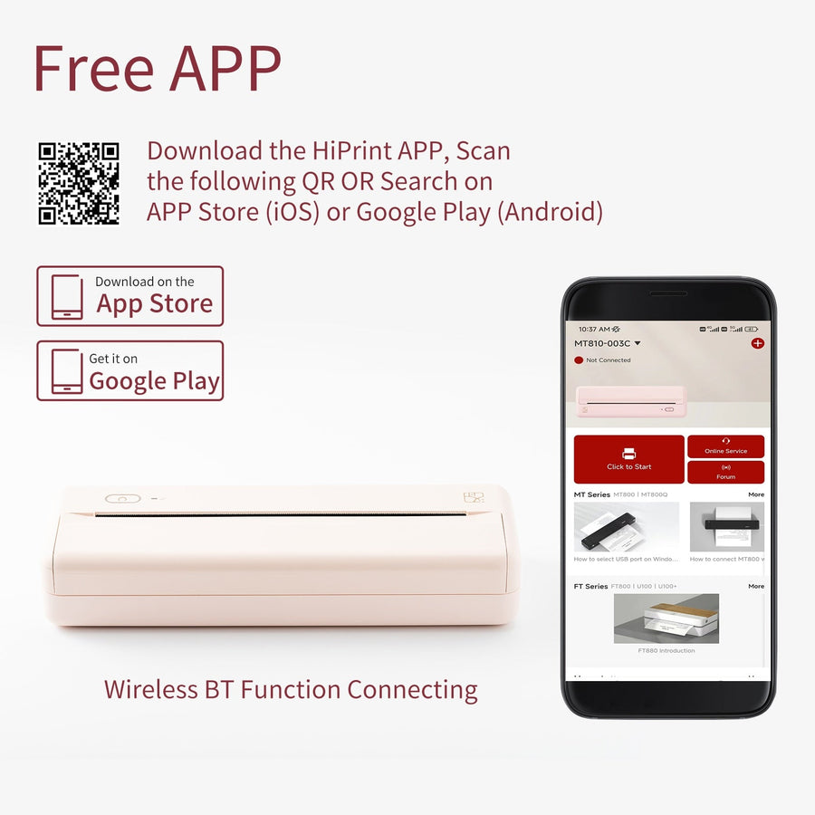 Pocket Print Portable Wireless A4 Printer - Image 2
