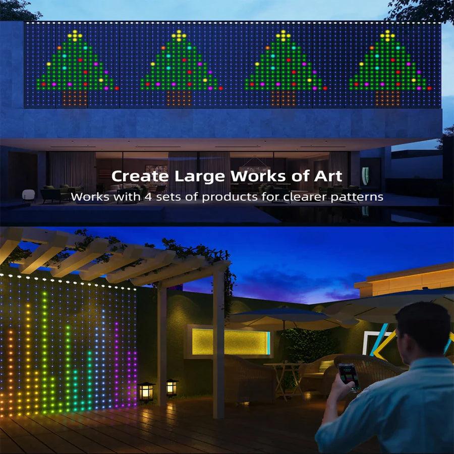 Musical RGB Curtain Garland LED Window Lights - Image 4