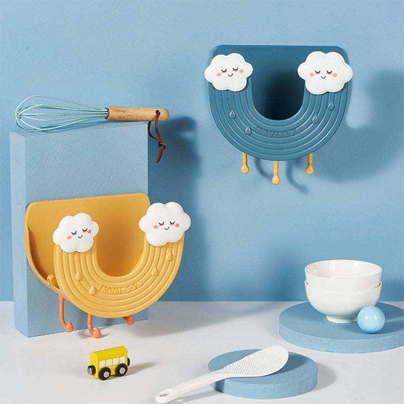 Rainbow Wall-Mounted Hook Kitchen Pot Lid Holder - Image 2
