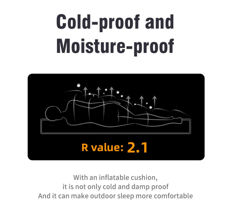 Portable Inflatable Built-in Pillow Nature Nest Camping Bed - Image 5