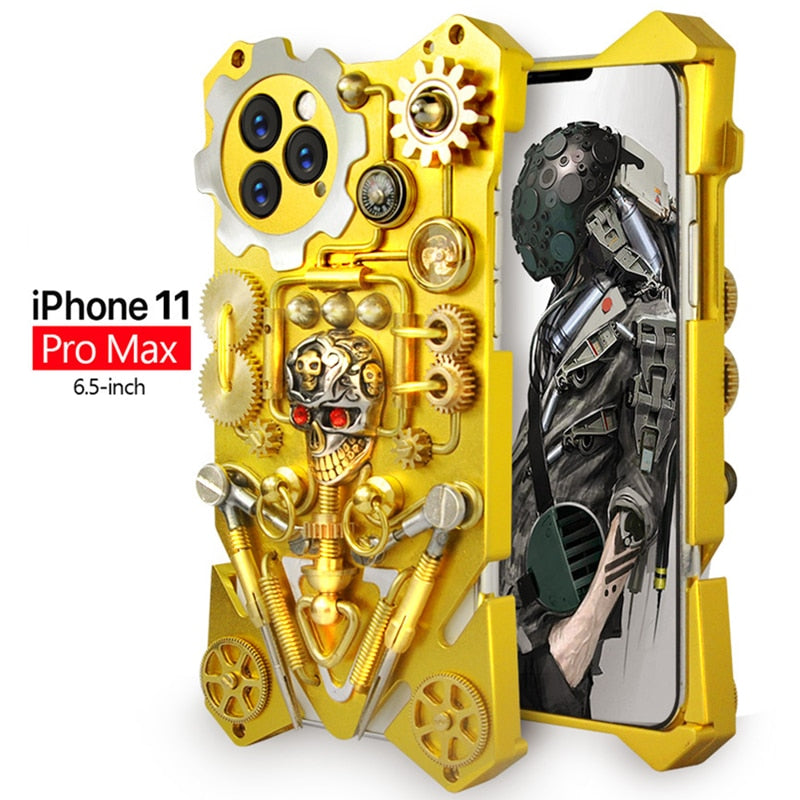 Mechanic Skull Cyberpunk Style iPhone Case - Image 8