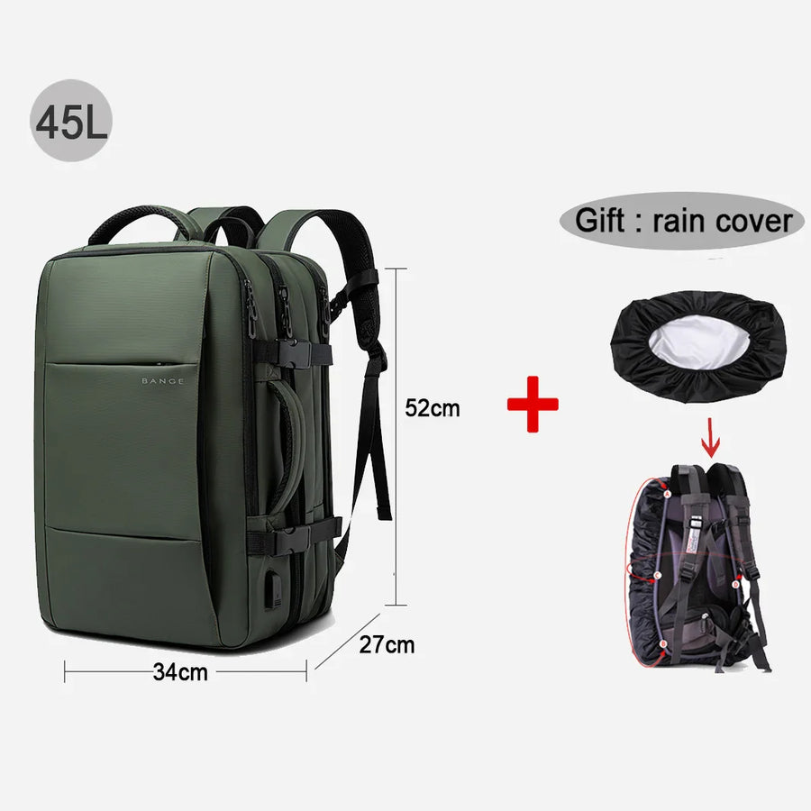 Modern Style Expandable Smart Large Waterproof Travel Backpack - Image 14