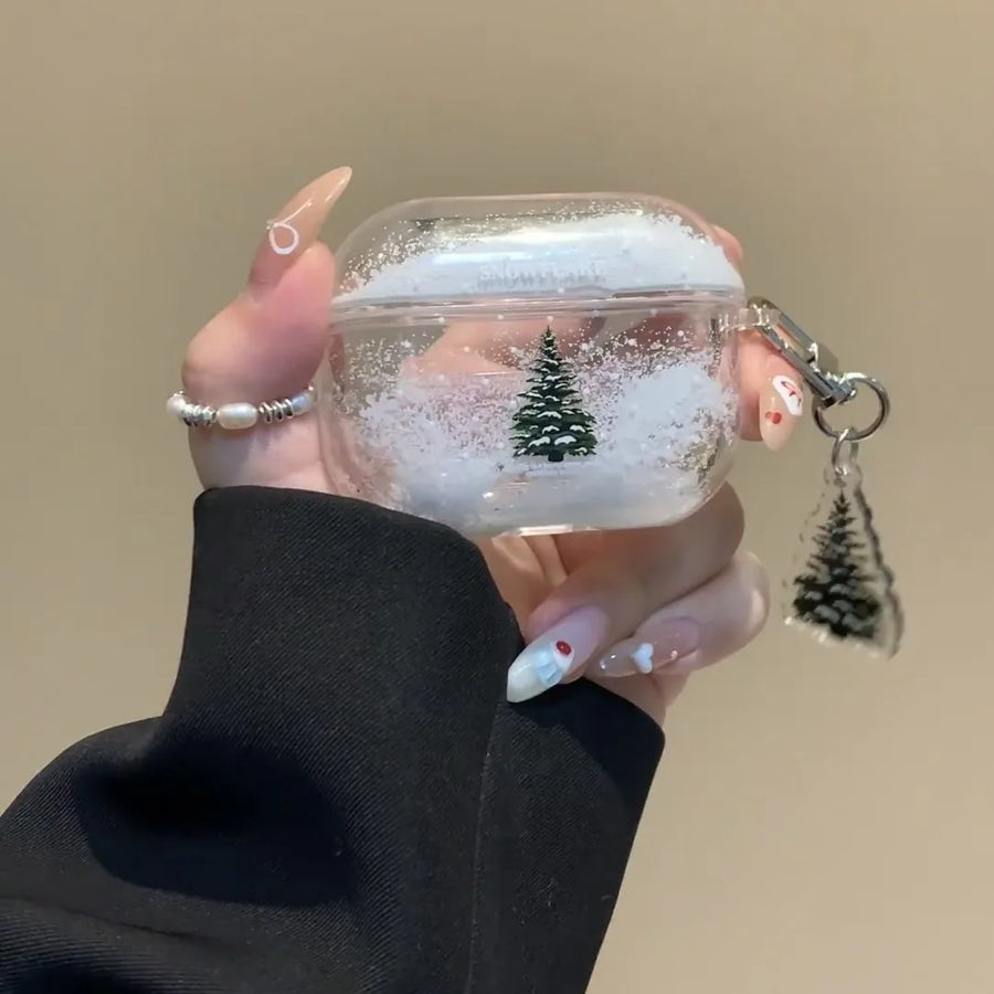 Frosted Tree Protective Transparent AirPods Case - Image 2