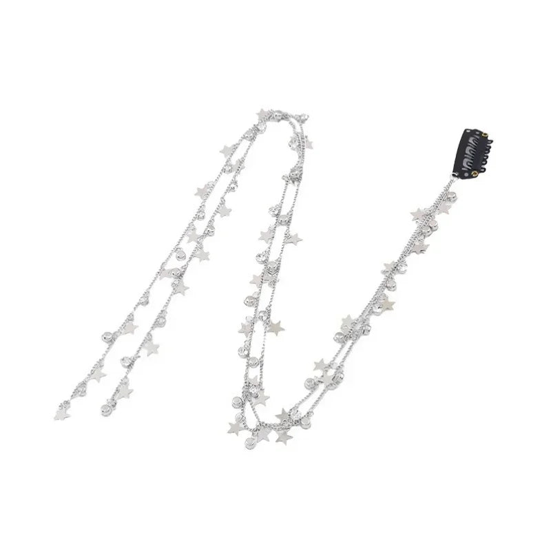 Rhinestone Tassel Glamorous Hair Chain - Image 5
