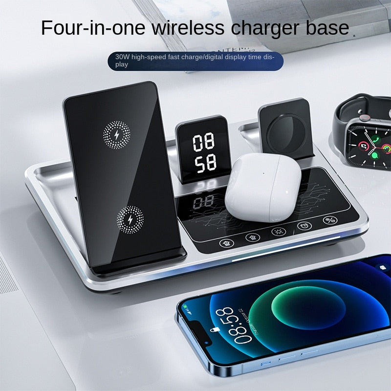 All-In-One Wireless Charging Dock Clock - Image 3