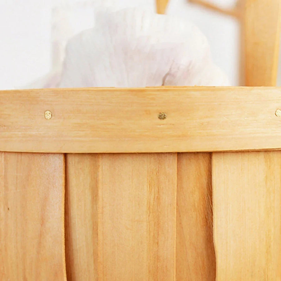 French Market Handcrafted Wooden Basket - Image 8