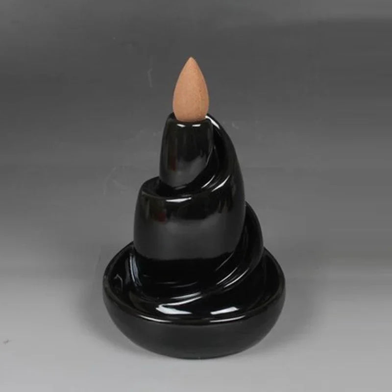 Black River Ceramic Backflow Incense Burner - Image 3