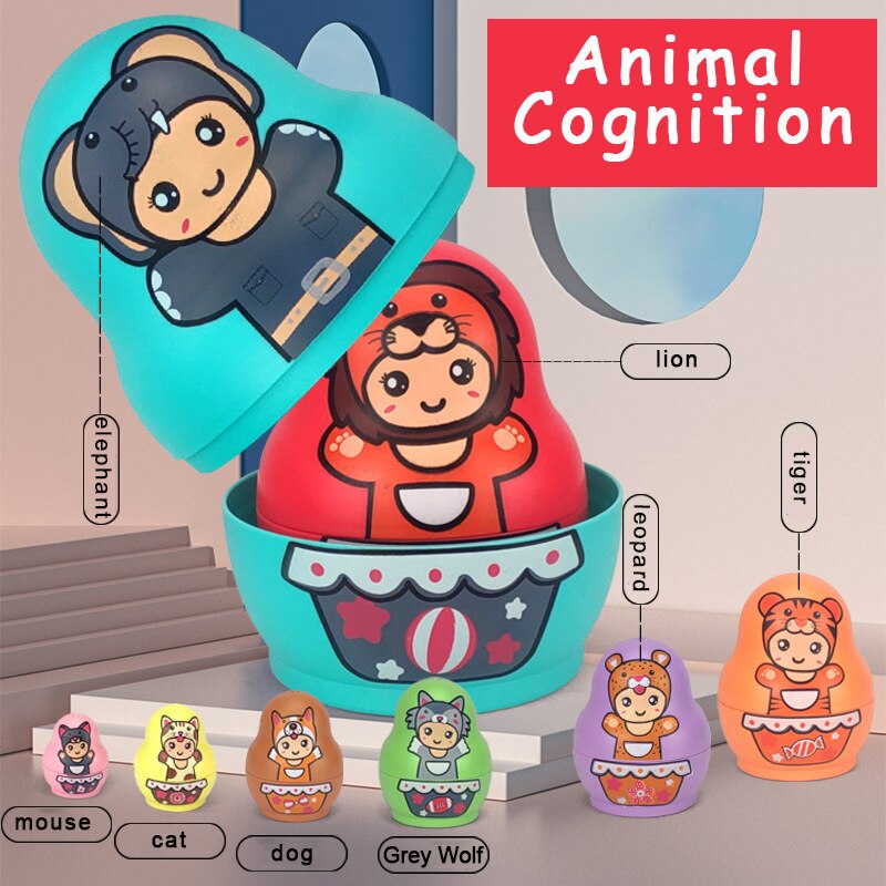 Educational Colorful Kids Matryoshka Dolls - Image 2