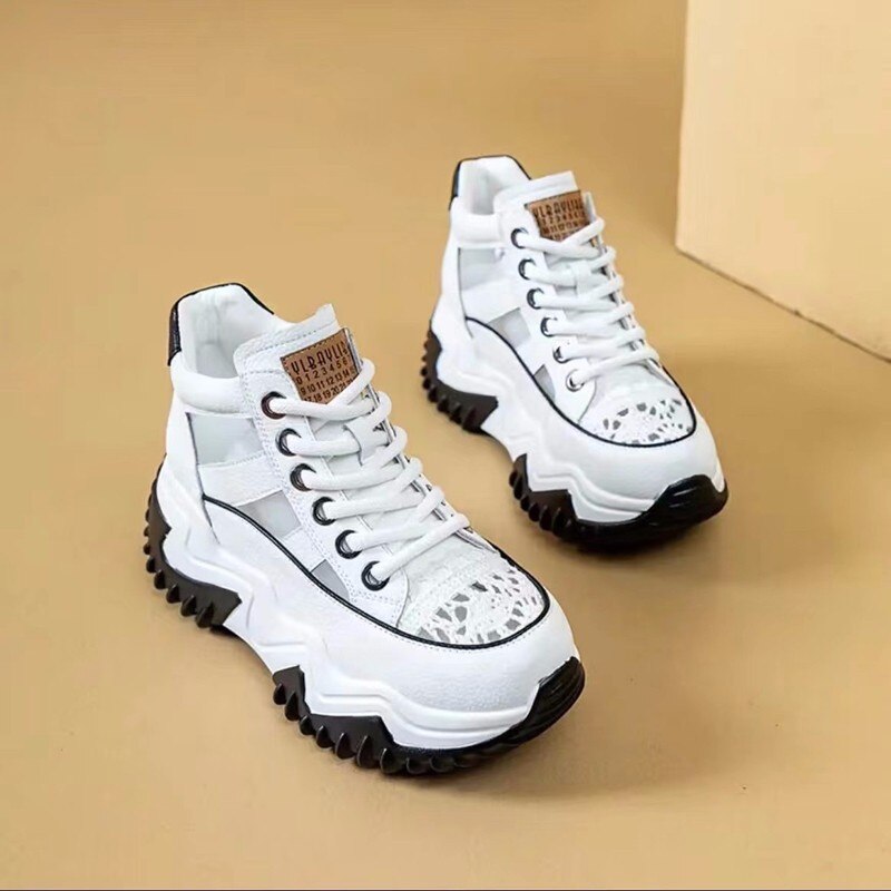High Top Hollow Stylish Breathable Shoes - Image 1
