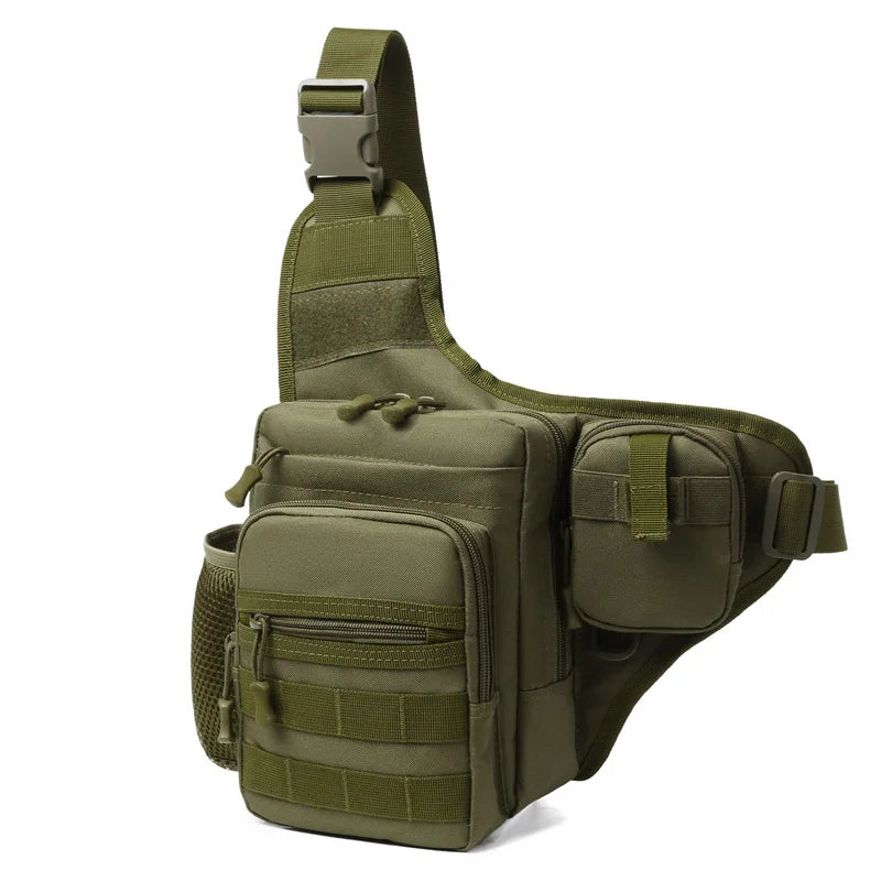 Multi-Pocket Crossbody Compact Hiking Chest Bag - Image 11