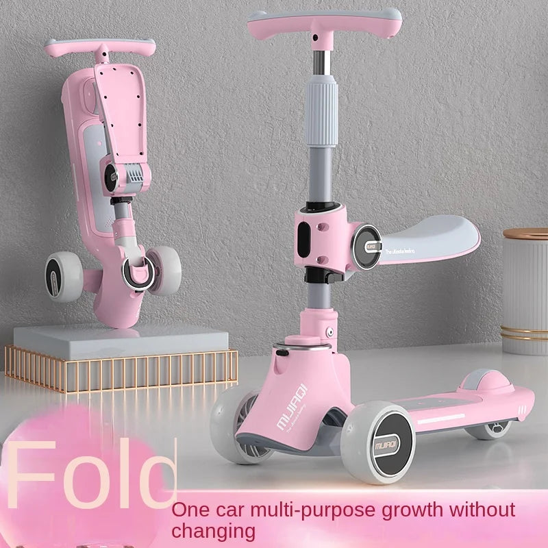 3in1 Foldable Musical Light-Up Kids Scooter - Image 2