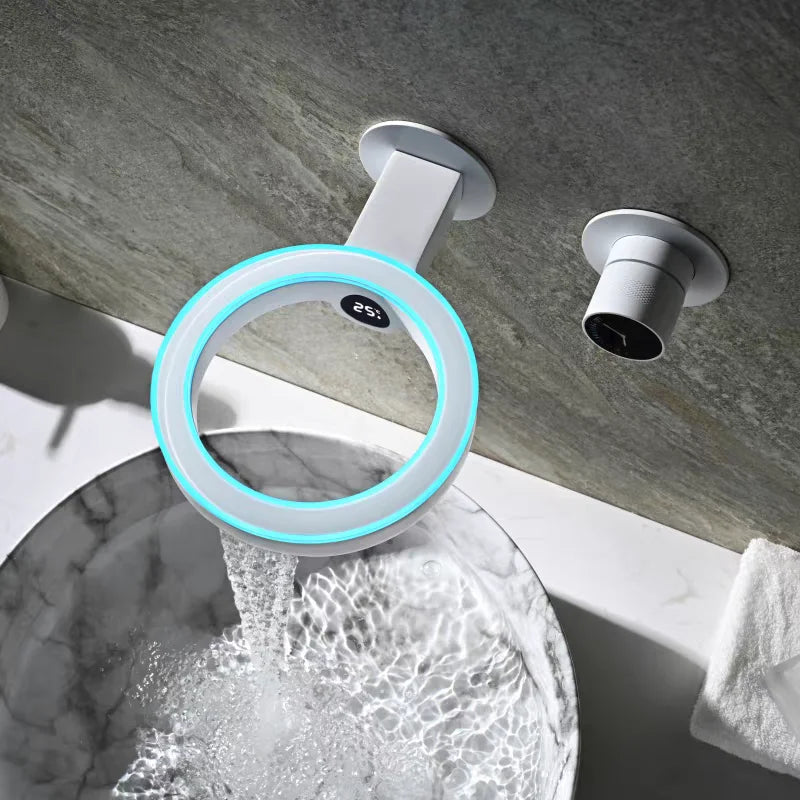 Ring-Shaped LED Elegant Smart Digital Bathroom Faucet - Image 4