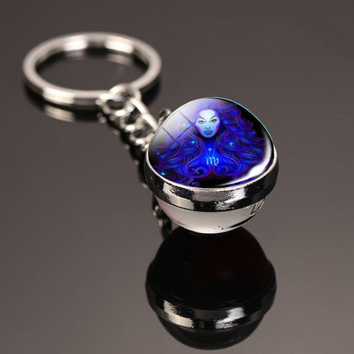 Cosmic Luminous Glass Keychain - Image 0