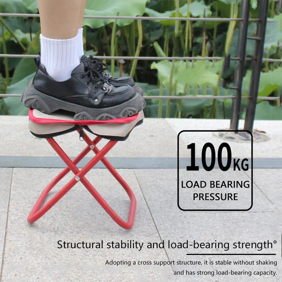 Space-Saving Lightweight Stainless Steel Foldable Stool - Image 7