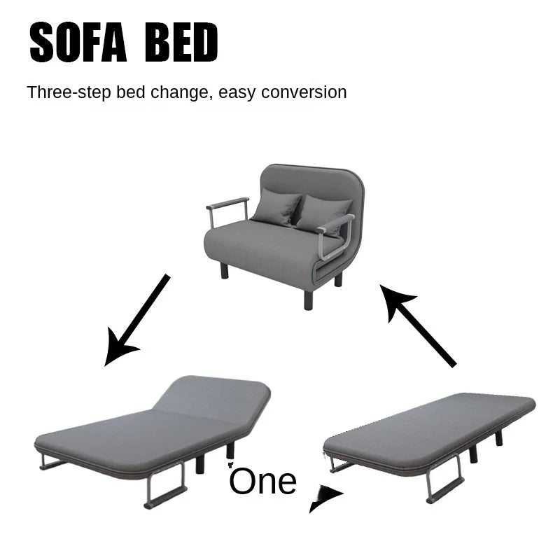 Easy Folding Space-Saving Convertible Sofa Bed - Image 1